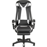 Игровое (геймерское) кресло Меб-ФФ MF-6056 (черный/белый) - Изображение №2 — Chaika Market