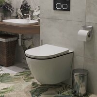 Унитаз подвесной Roxen Antares Black в комплекте с инсталляцией StounFix Dual Fresh 6 в 1 964715 (кнопка: хром матовый) - Изображение №15 — Chaika Market
