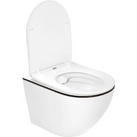 Унитаз подвесной Roxen Antares Black в комплекте с инсталляцией StounFix Dual Fresh 6 в 1 964715 (кнопка: хром матовый) - Изображение №8 — Chaika Market