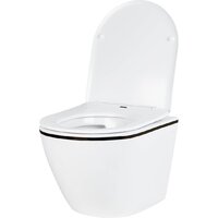 Унитаз подвесной Roxen Antares Black в комплекте с инсталляцией StounFix Dual Fresh 6 в 1 964715 (кнопка: хром матовый) - Изображение №10 — Chaika Market