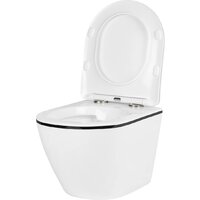Унитаз подвесной Roxen Antares Black в комплекте с инсталляцией StounFix Dual Fresh 6 в 1 964715 (кнопка: хром матовый) - Изображение №11 — Chaika Market