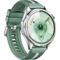 Умные часы Huawei Watch GT 6 46 мм (серебристый, с зеленым плетеным ремешком, международная версия) - Изображение №3 — Chaika Market