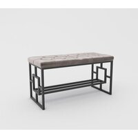 Банкетка Hype Mebel Квадро Люкс (черный/серый) — Chaika Market