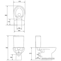 Унитаз напольный Cersanit Nature New Clean On S-KO-NTR011-3/5-COn-DL-w - Изображение №3 — Chaika Market