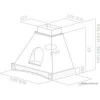 Кухонная вытяжка Elica Mensola WH/A/60 - Изображение №5 — Chaika Market