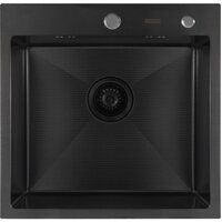 Кухонная мойка ARFEKA Eco AR 500*500 Black PVD Nano Decor - Изображение №2 — Chaika Market