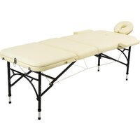 Массажный стол Atlas Sport складной Strong 70 см 3-с алюминиевый (бежевый) — Chaika Market