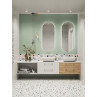  Cersanit Столешница Stone Aura 63854 (светло-серый сатиновый) - Изображение №4 — Chaika Market