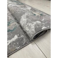 Ковер для жилой комнаты Radjab Carpet Афина Прямоугольник 9012A 12892RK (3x5, Grey/Green) - Изображение №6 — Chaika Market
