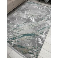 Ковер для жилой комнаты Radjab Carpet Афина Прямоугольник 9012A 12892RK (3x5, Grey/Green) - Изображение №4 — Chaika Market