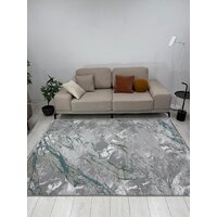 Ковер для жилой комнаты Radjab Carpet Афина Прямоугольник 9012A 12892RK (3x5, Grey/Green) - Изображение №3 — Chaika Market
