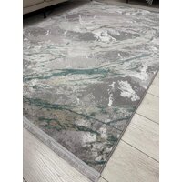 Ковер для жилой комнаты Radjab Carpet Афина Прямоугольник 9012A 12892RK (3x5, Grey/Green) - Изображение №5 — Chaika Market