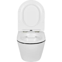 Унитаз подвесной Roxen Antares Black в комплекте с инсталляцией StounFix Dual Fresh 6 в 1 964686 (кнопка: хром глянец) - Изображение №11 — Chaika Market