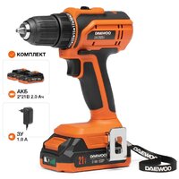 Дрель-шуруповерт Daewoo Power DAA 2122Li Set (с 2-мя АКБ, кейс) — Chaika Market