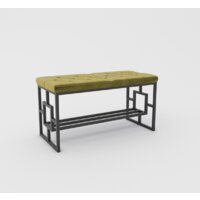 Банкетка Hype Mebel Квадро Люкс (черный/золото) — Chaika Market