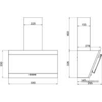 Кухонная вытяжка Elikor Титан 60П-430-К3Д (черный/черный) - Изображение №2 — Chaika Market