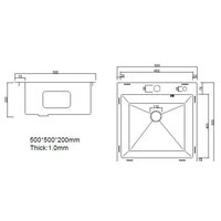 Кухонная мойка ARFEKA Eco AR 500*500 Satin Decor - Изображение №7 — Chaika Market