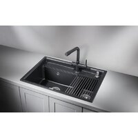 Кухонная мойка Granula KS-7302 (черный) - Изображение №2 — Chaika Market