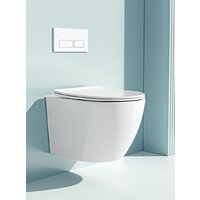 Унитаз подвесной Roxen Antares 530185-01 в комплекте с инсталляцией StounFix Dual Fresh 6 в 1 966626 (кнопка: бежевый) - Изображение №8 — Chaika Market