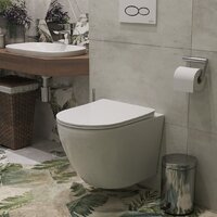 Унитаз подвесной Roxen Antares 530185-01 в комплекте с инсталляцией StounFix Dual Fresh 6 в 1 966626 (кнопка: бежевый) - Изображение №9 — Chaika Market