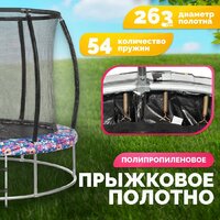 Батут Sundays Favorite Premium 10FT (смайл, с сеткой, с лестницей) - Изображение №3 — Chaika Market