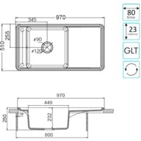Кухонная мойка Акватон Беллис 97 (шампань) - Изображение №2 — Chaika Market