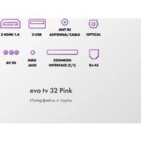 Телевизор Evo TV 32 Pink TD0055865RU - Изображение №14 — Chaika Market