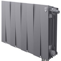Биметаллический радиатор Royal Thermo PianoForte 300 Silver Satin (8 секций) нижнее подключение — Chaika Market