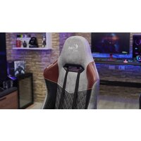 Игровое (геймерское) кресло AeroCool Duke Tan Grey (черный/серый) - Изображение №10 — Chaika Market