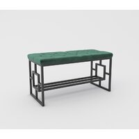 Банкетка Hype Mebel Квадро Люкс (черный/зеленый) — Chaika Market