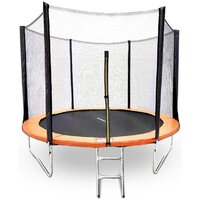 Батут GetActive Jump 8ft - 252 см с лестницей, внешней сеткой (оранжевый) — Chaika Market