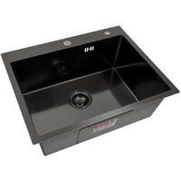 Кухонная мойка ARFEKA Eco AR 600*500 Black PVD Nano Decor - Изображение №2 — Chaika Market
