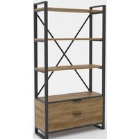 Стеллаж Hype Mebel Стандарт Люкс 80x170 (черный/дуб галифакс олово) - Изображение №1 — Chaika Market