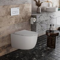 Унитаз подвесной Roxen Antares 530185-01 в комплекте с инсталляцией StounFix Dual Fresh 6 в 1 966461 (кнопка: бежевый) - Изображение №10 — Chaika Market
