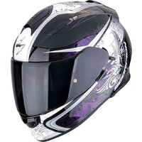 Мотошлем Scorpion Exo Exo-491 Run (р. XS, черный хамелеон/фиолетовый/белый) — Chaika Market