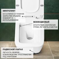 Унитаз подвесной Saniteco KW-9004W + TECE Kit 9400412 - Изображение №6 — Chaika Market