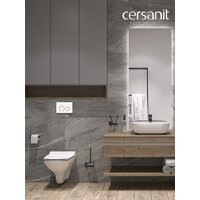 Унитаз подвесной Cersanit Carina New Clean On с инстал. Link Pro (с кнопкой Twins 63535 белый/золото) - Изображение №14 — Chaika Market