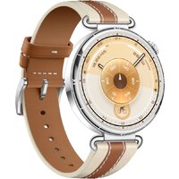 Умные часы Huawei Watch GT 6 41 мм (серебристый, с коричневым кожаным ремешком, международная версия) - Изображение №3 — Chaika Market