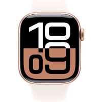 Умные часы Apple Watch Series 10 42 мм (алюминиевый корпус, розовое золото/легкие румяна, спортивный силиконовый ремешок S/M) - Изображение №2 — Chaika Market