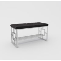 Банкетка Hype Mebel Квадро Люкс (белый/черный) — Chaika Market