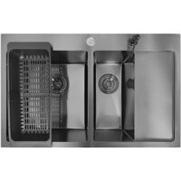 Кухонная мойка Stellar Decor S7850NB-2L-D (нано черный) — Chaika Market