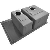 Кухонная мойка Stellar Decor S7850NB-2L-D (нано черный) - Изображение №7 — Chaika Market
