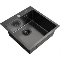 Кухонная мойка ARFEKA AF 550*505 Black PVD Nano - Изображение №8 — Chaika Market