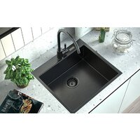 Кухонная мойка ARFEKA AF 550*505 Black PVD Nano - Изображение №5 — Chaika Market