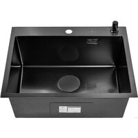 Кухонная мойка Roxen Snake 560220-60-BS PVD графит/текстурная поверхность (с коландером и дозатором) - Изображение №10 — Chaika Market