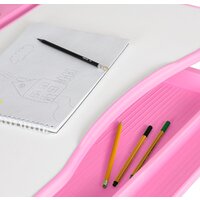 Парта Anatomica Avgusta + стул + выдвижной ящик + подставка (белый/розовый) - Изображение №3 — Chaika Market