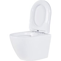 Унитаз подвесной Roxen Antares 530185-01 в комплекте с инсталляцией StounFix Dual Fresh 6 в 1 966332 (кнопка: серый бетон) - Изображение №6 — Chaika Market
