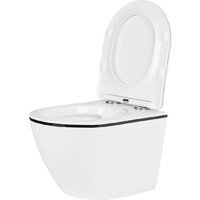 Унитаз подвесной Roxen Antares Black в комплекте с инсталляцией StounFix Dual Fresh 6 в 1 964670 (кнопка: хром матовый) - Изображение №8 — Chaika Market