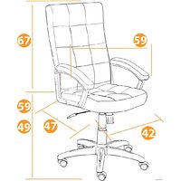 Офисное кресло TetChair Trendy (флок/ткань, серый) - Изображение №12 — Chaika Market