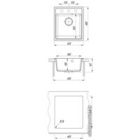 Кухонная мойка Dr. Gans Smart Оливия 42 25.140.B0580.409 (графит) - Изображение №2 — Chaika Market